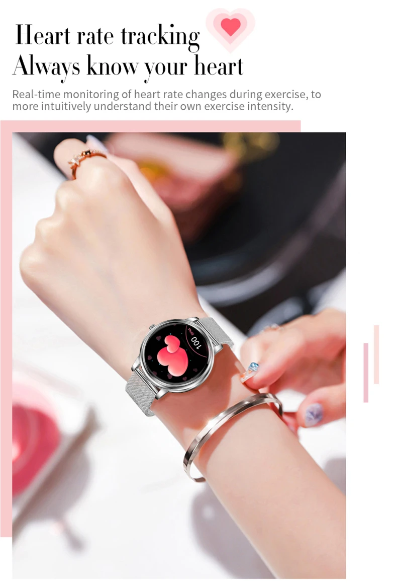 Customize LOGO MK20 Smart Watch Women Health Sports Fitness Tracker Heart Rate Monitoring Message Reminder Smartwatch Ladies(5).jpg