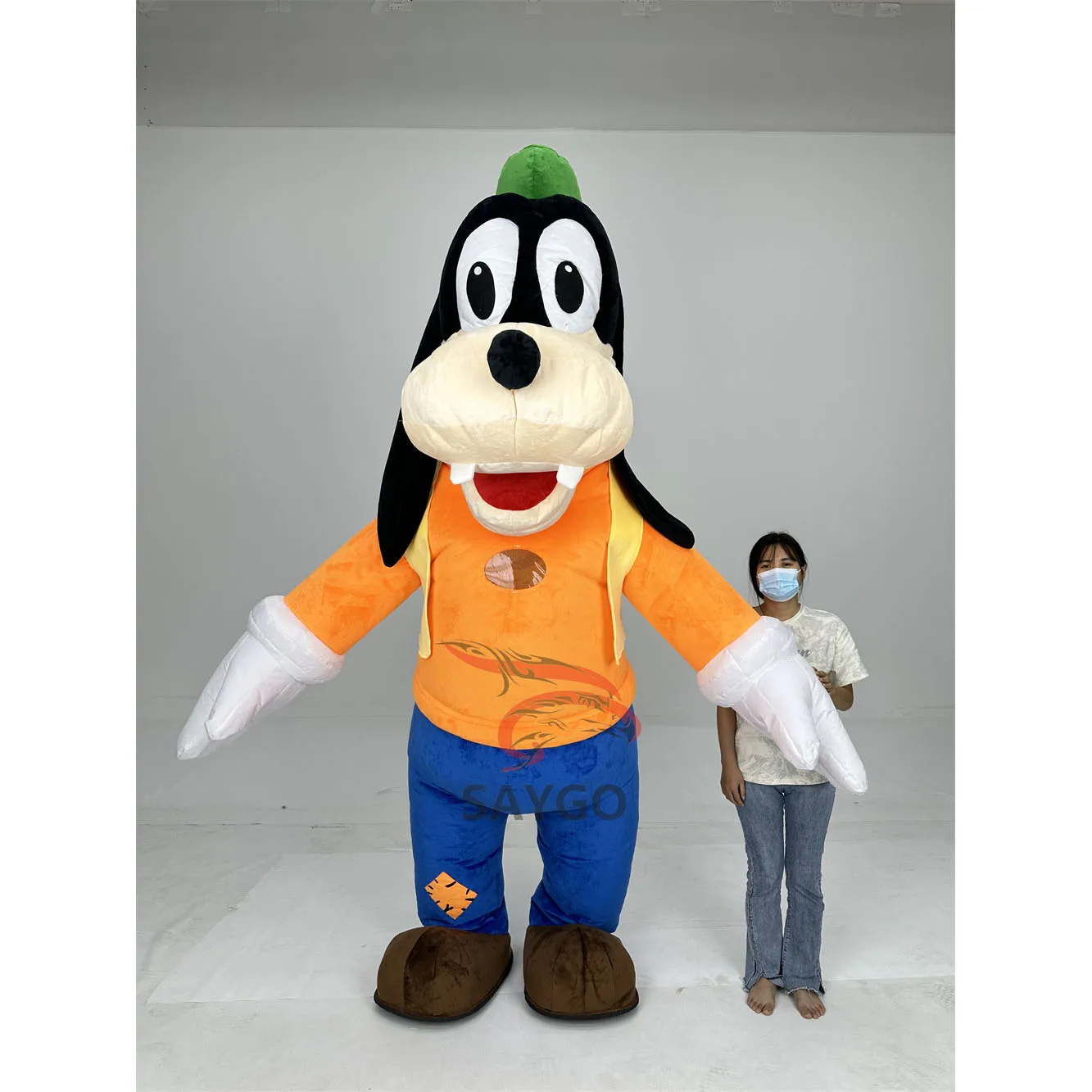 Christmas Party Cosplay Inflatable Cartoon Dog Mascot Costumes for Outdoor Events Walking Performance Show Carnival Suits