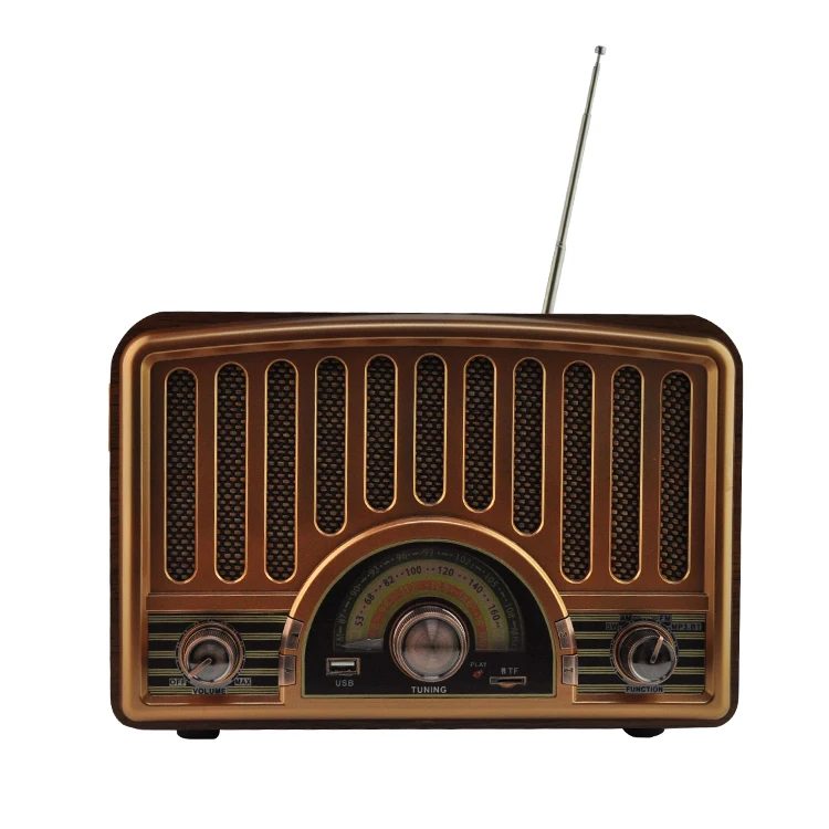 Radio portátil AM/FM/SW de 3 bandas: radios retro vintage de madera,  funciona con batería recargable, de mano, para picnic al aire libre,  campamento