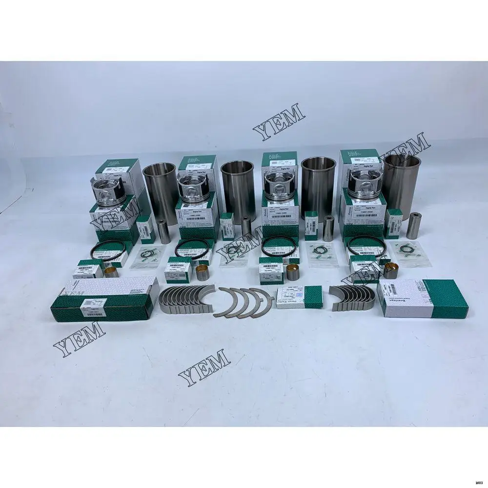 V2003-M-DI-T-E3B Overhaul Repair Kit With Bearings Piston Rings Liner for Bobcat Portable Power for Kubota Engine