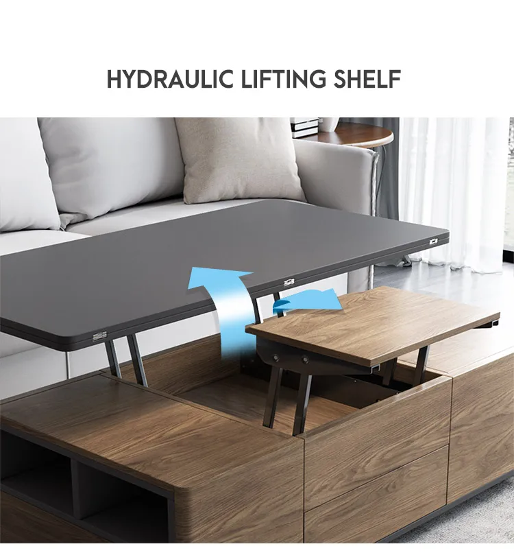 Multifunction Adjustable Extendable Lift Top Convertible Coffee Table