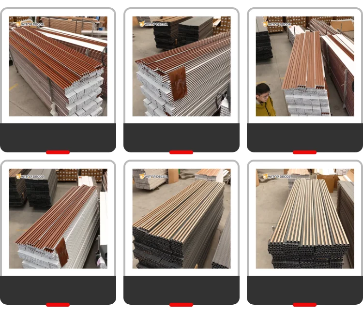 Wooden Grain PVC Wpc Interior Fluted Wall Panels Designs Wood Veneer ...