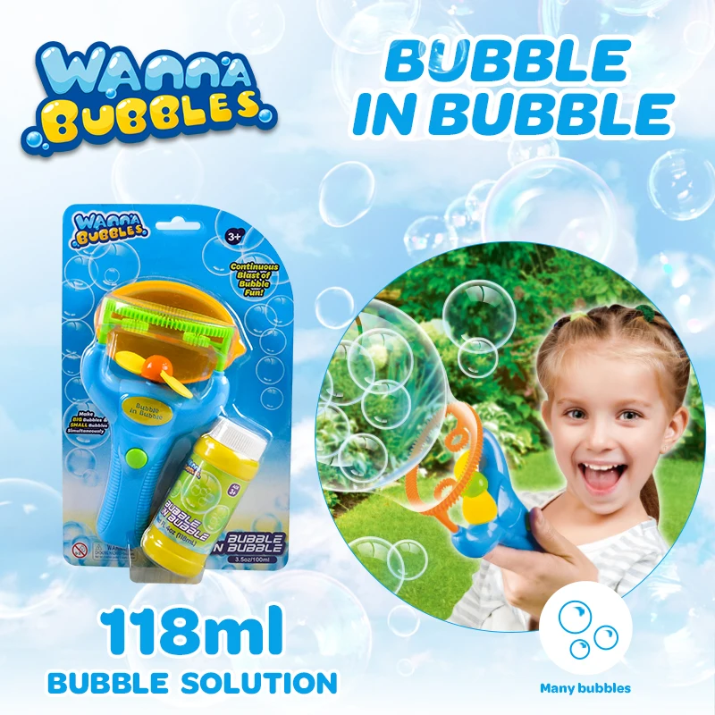 Bubbles In Bubble Shooter Blower Toys Summer Outdoor Kids Handheld ...