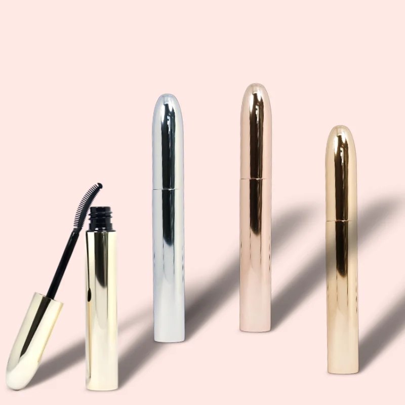Customizable 5ml Bullet Shaped Clear Plastic Tube with Black Brush Wand New Empty Mascara Cosmetic Container