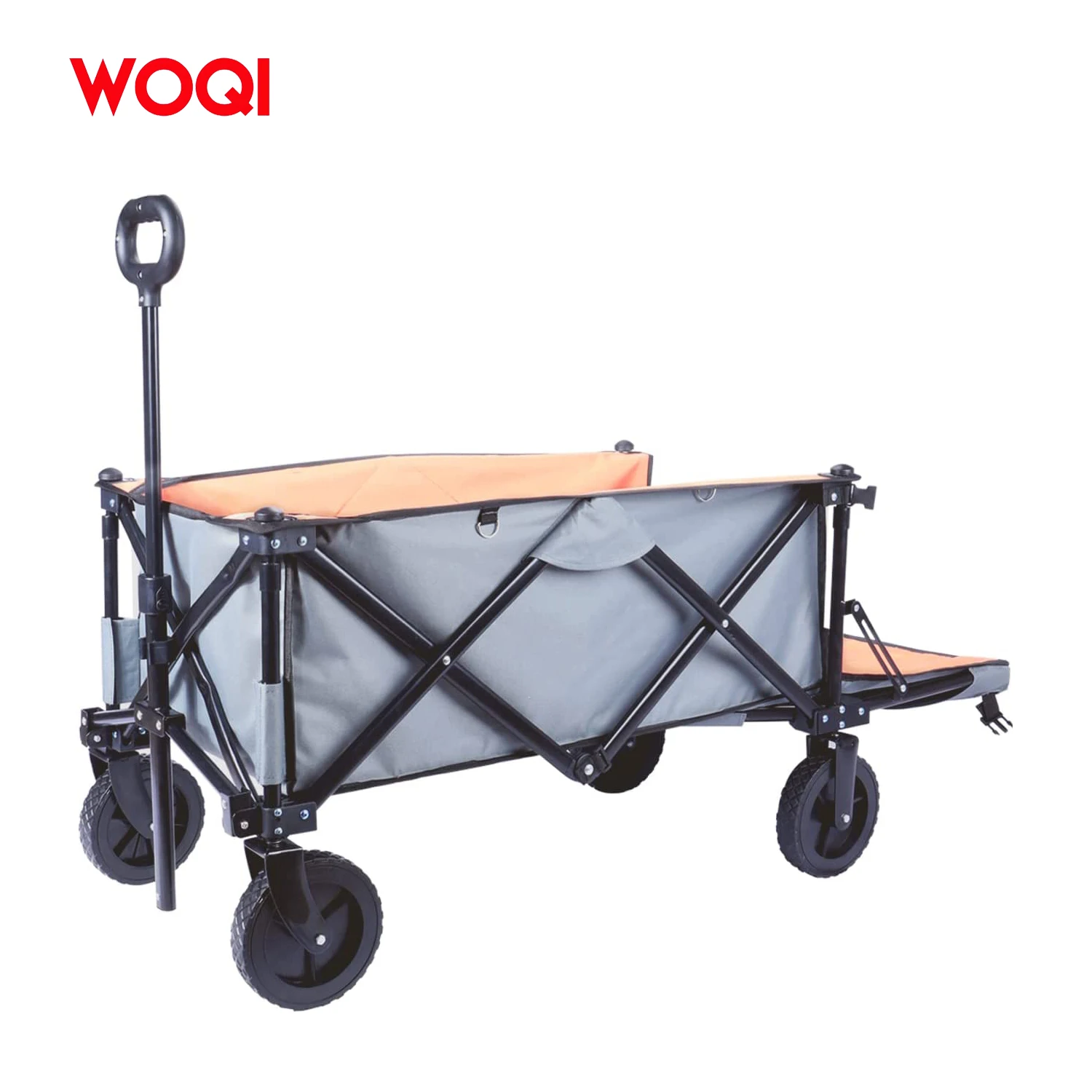 WOQI  Foldable Mini Wagon Cart Heavy Duty Outdoor Utility Wagon With Swivel Wheels for Gardening Grocery Shopping
