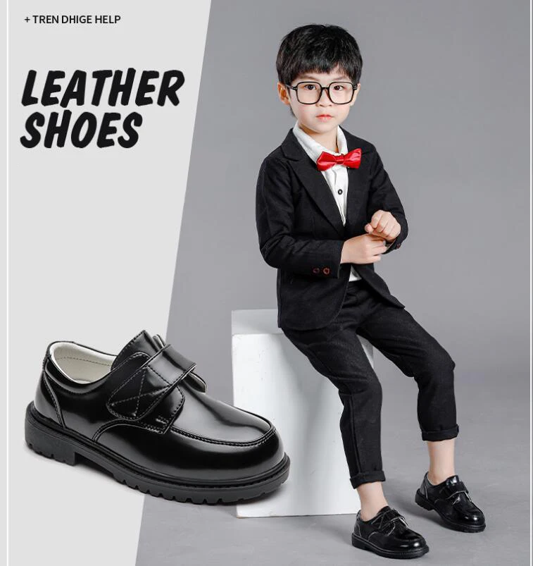 Dropship Boys Leather Shoes Kids Formal Shoes For Party Wedding Party Black  Patent Leather Lace-up Pointed Toes Performance Oxfords 21-36 to Sell  Online at a Lower Price