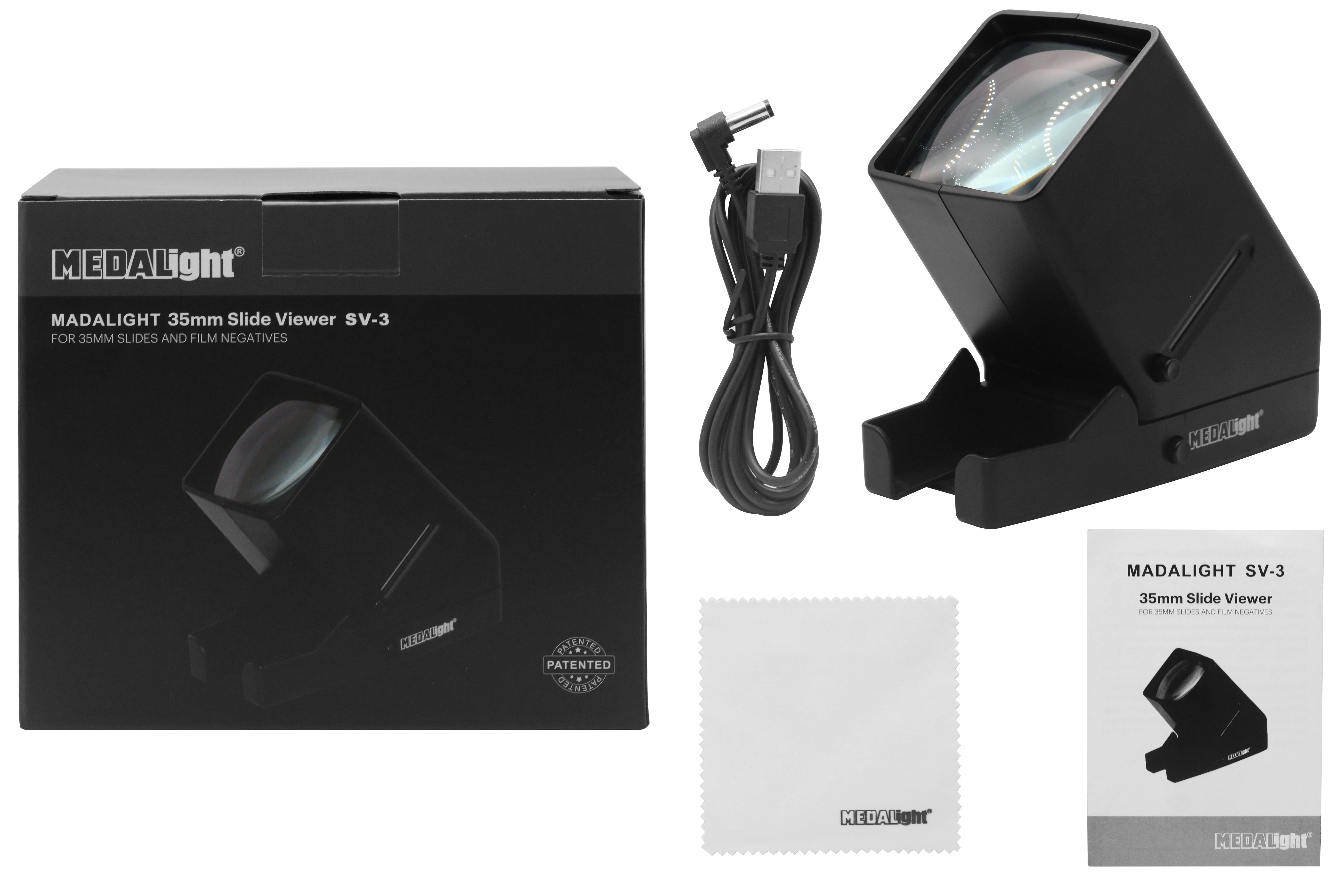 Visionneuse Diapositives 35mm - Grossissement 3X | Éclairage LED | Pour Négatifs Et Positifs