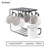 7-white  The shelf and six cups