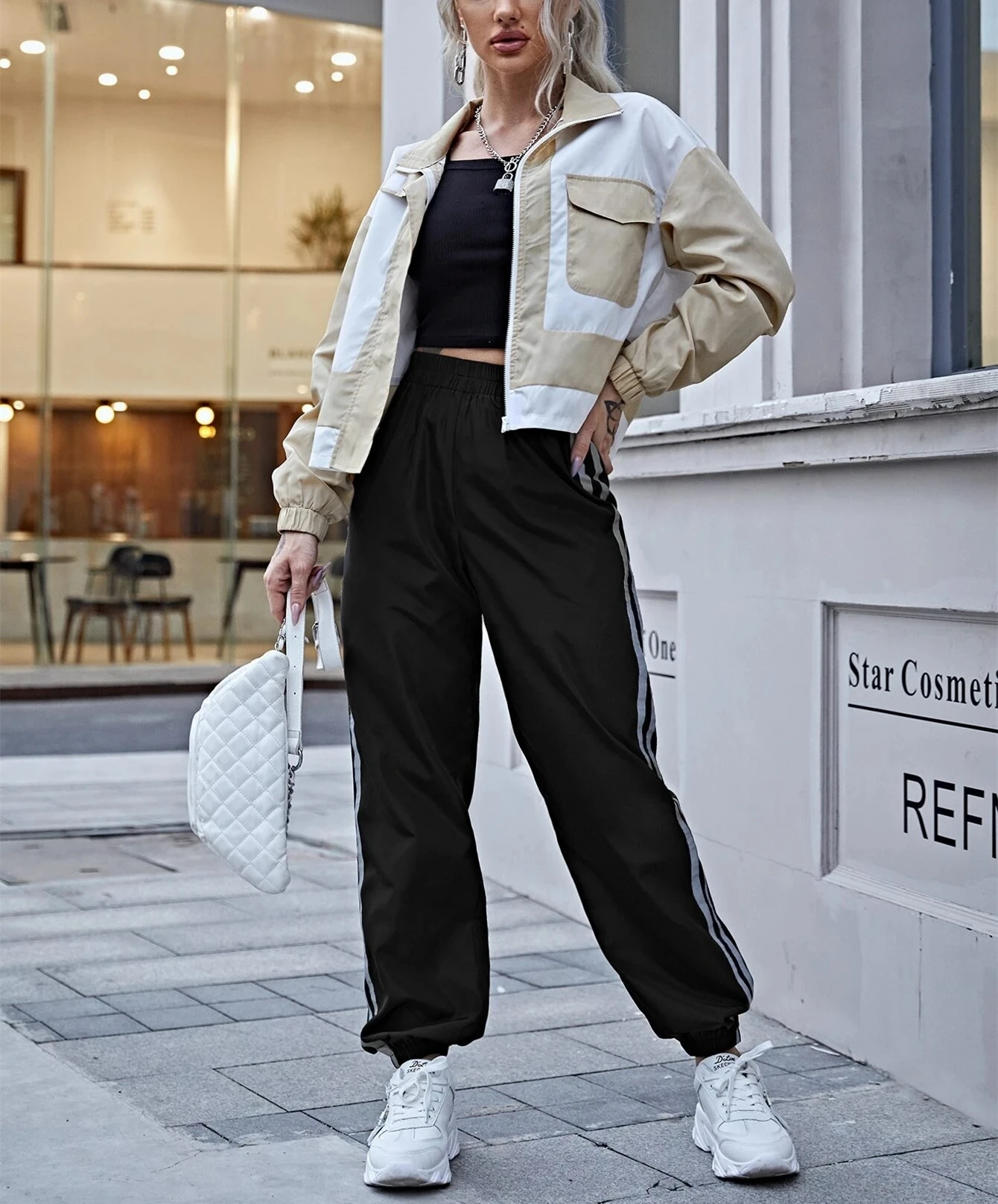 Pantalones Baggy Pantalones Mujer Tipo Chandal Custom Baggy Sport