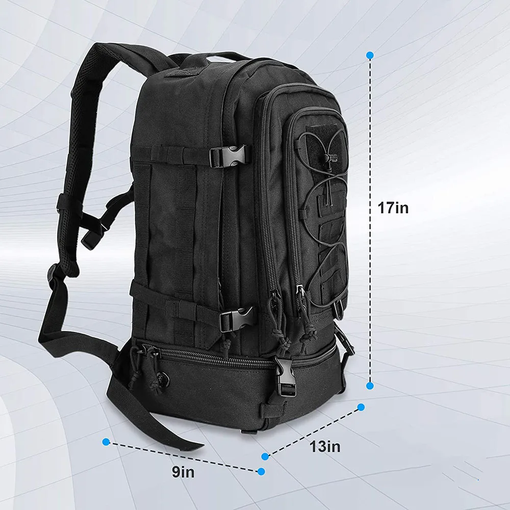 Oleaderbag Practical Large Backpack Removable Assault Backpack Cushioned Shoulder Strap and Belt Bag