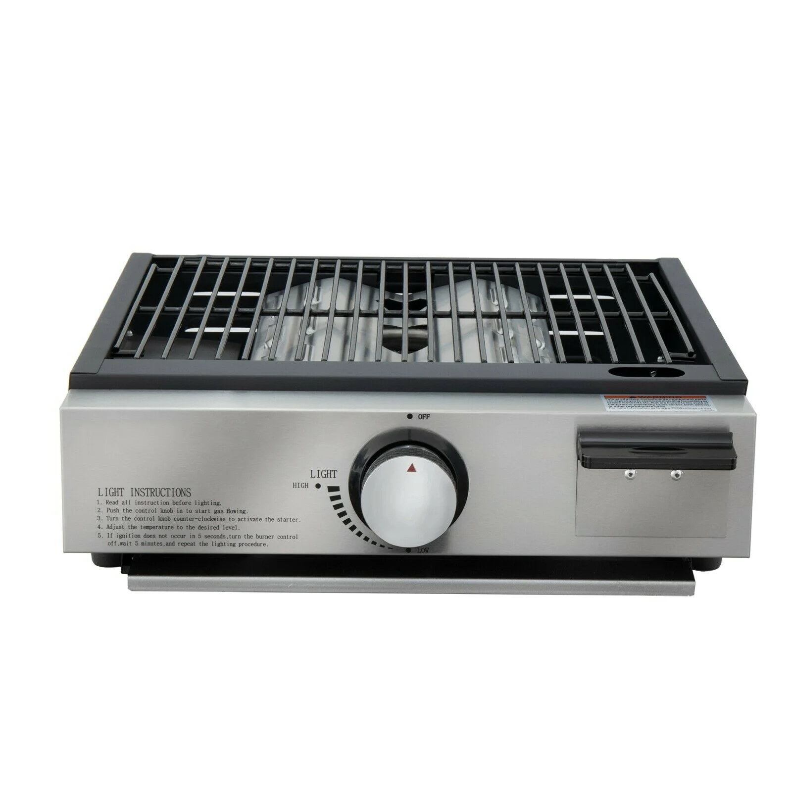 17 Inch One Burner Gas Bbq Griddle Plate Portable Gas Grill Combo