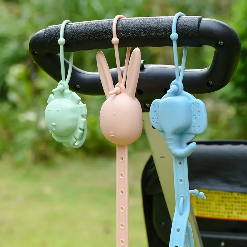 Portable Silicone Pacifier Chain Drop Chain Adjustable Hanging Toys Silicone Lanyard Loss Prevention for Kids