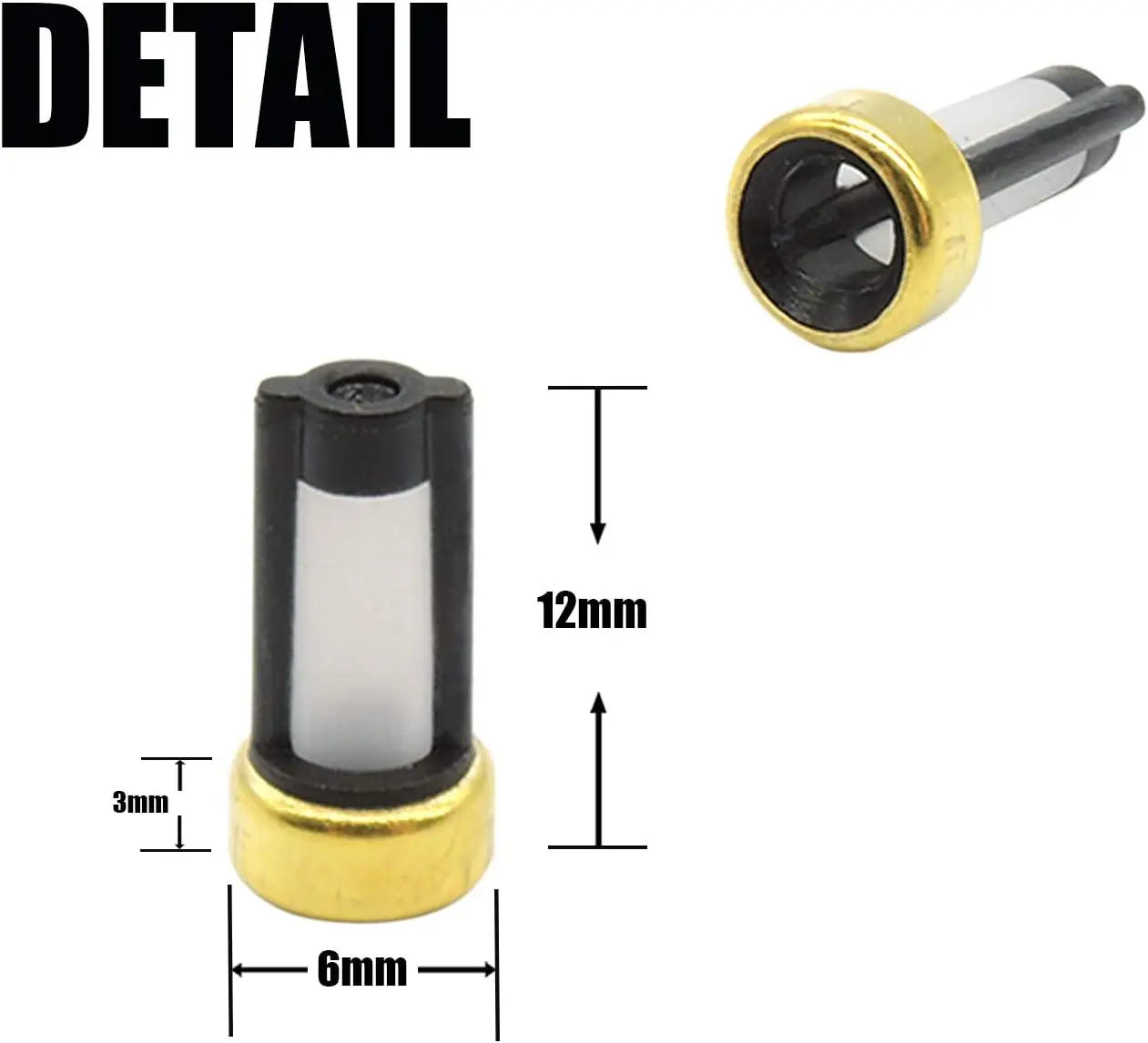 Universal Fuel Injector 101 Micro Basket Filter 6mm X 3mm X12mm for ...