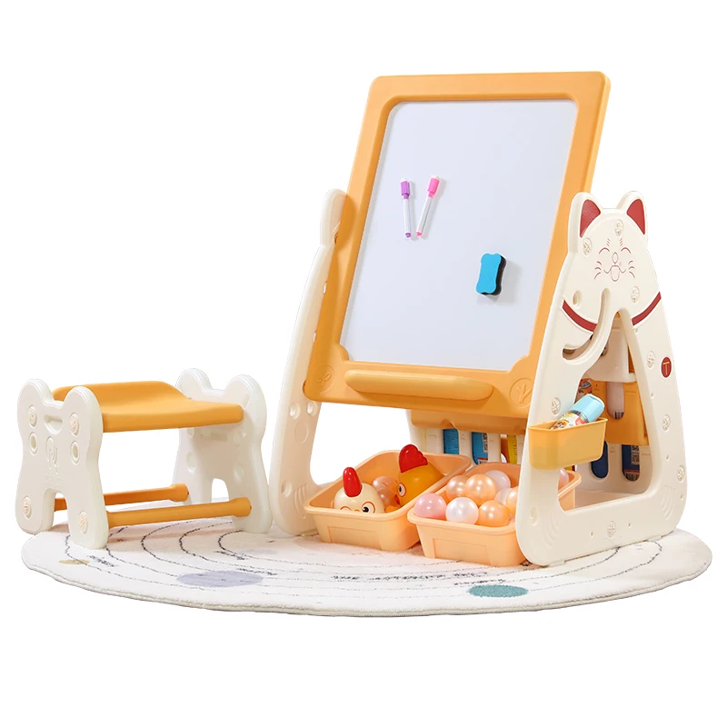 Штабелируемые многофункциональные пластиковые игрушки проектор детская магнитная доска для