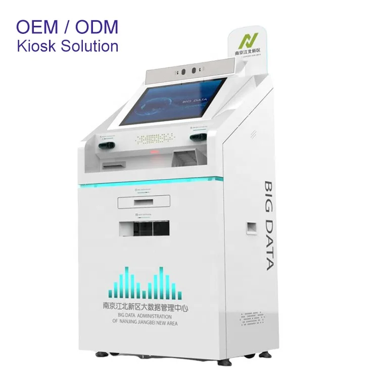 21.5 Inch Mutil Function  Dual Touch Screen Embossing Bank Card Printer  Kiosk Payment  Terminal Encryption Pin Pad