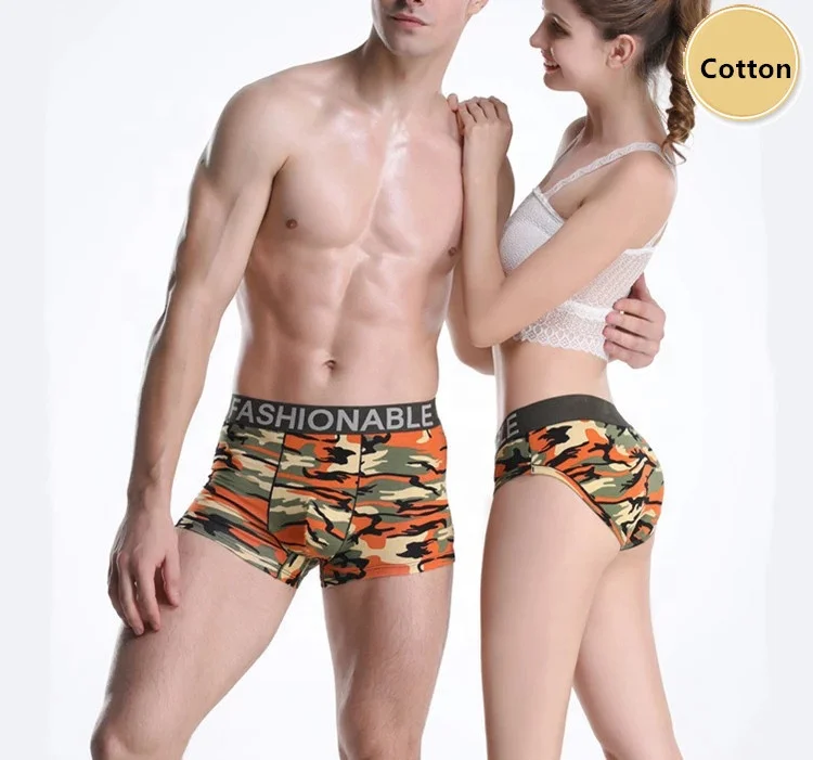 Couple Underwear Men's Boxer Briefs Shorts Underpants Women's Panties Knickers 