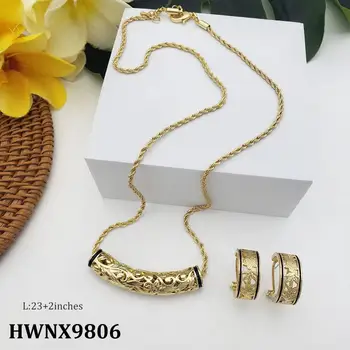 Wholesale 14K Plated Gold Jewelry Sets For Women Hawaiian Style Hawaiian Jewelry