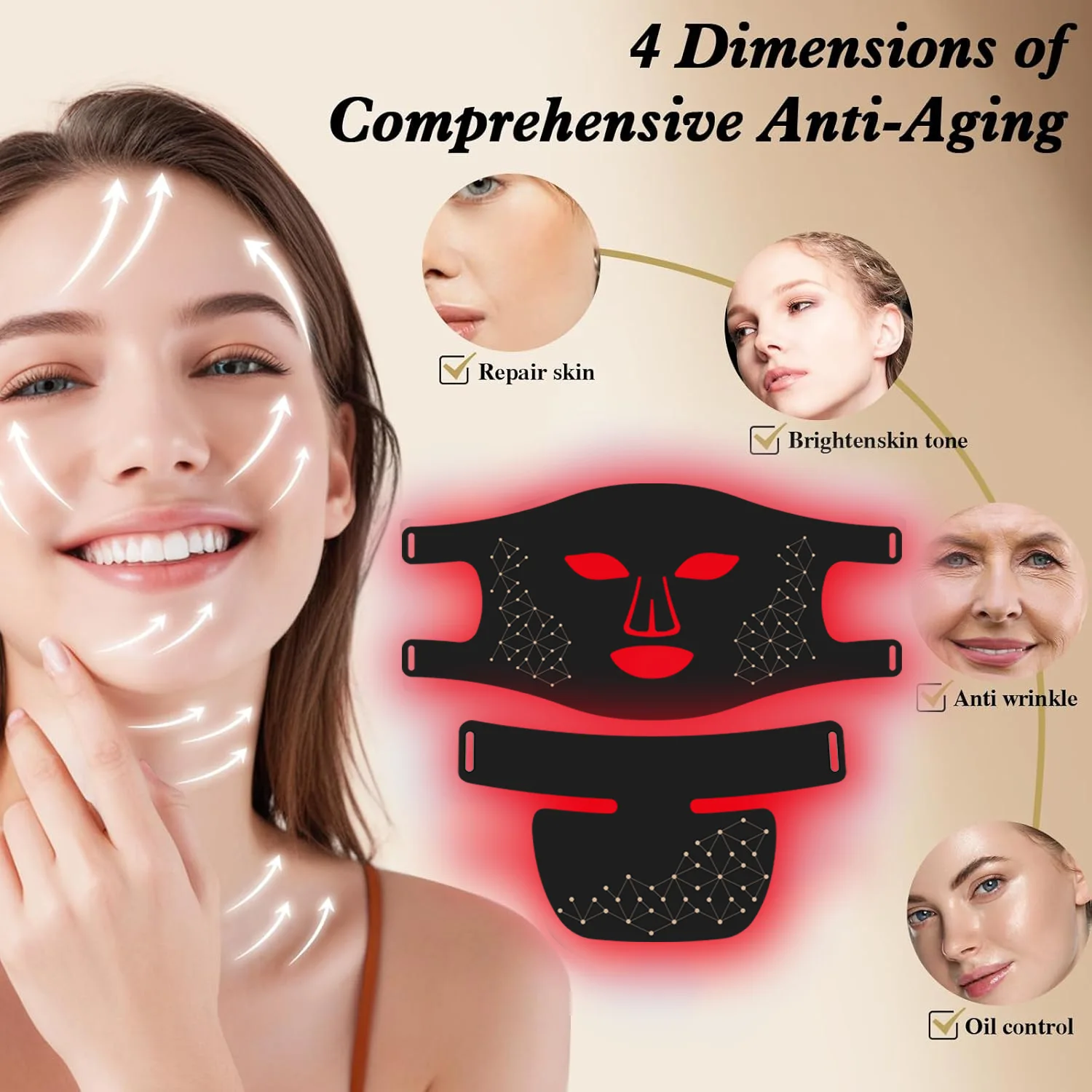Led Light Therapy Silicone Face Mask For Skin Rejuvenation_voghion.com
