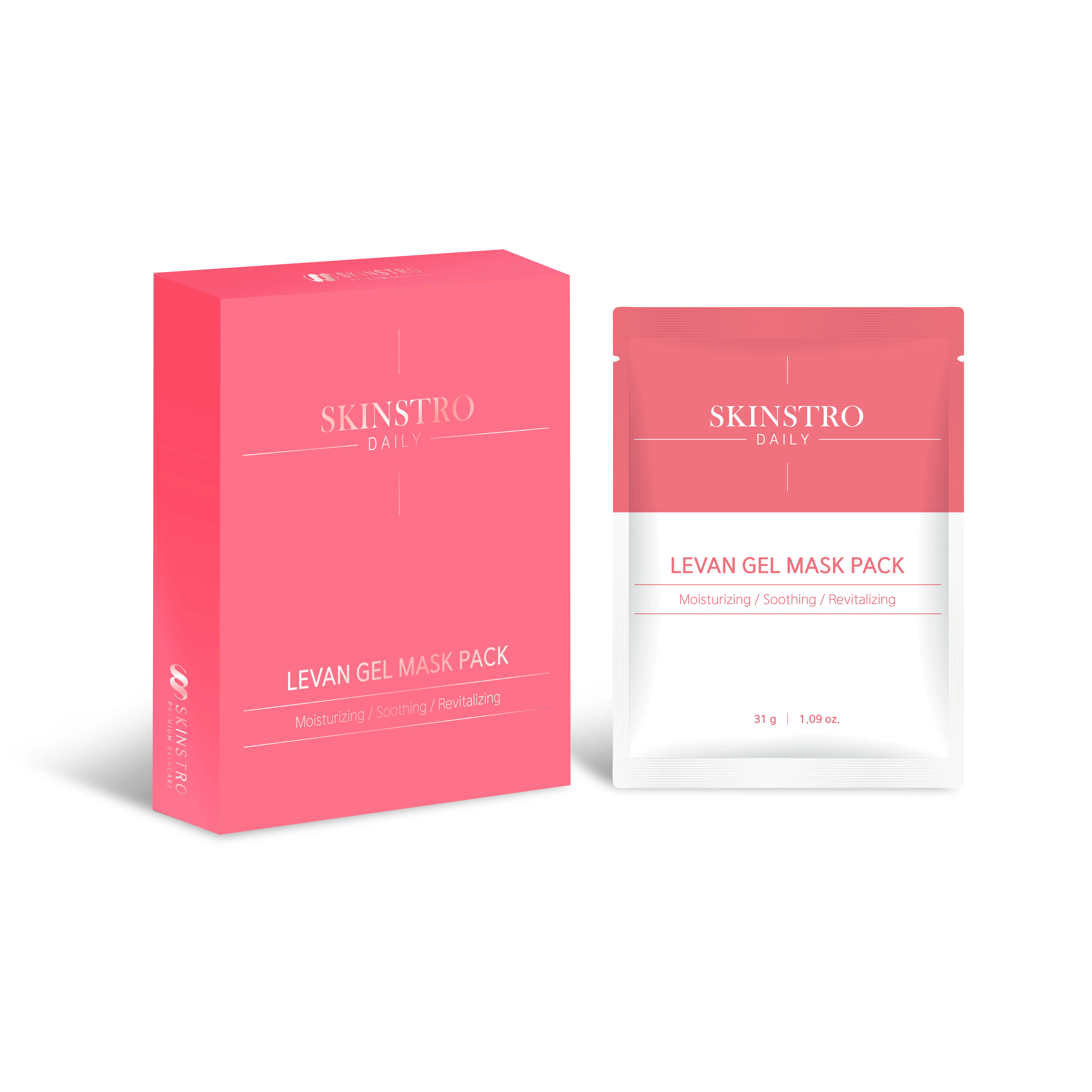 SKINSTRO Glass Skin Levan Hydrogel Sheet Collagen Centella Pack Korean Moisturizing Facial Sensitive Skin Radiance Boost Mild