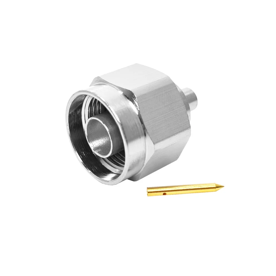 Factory 50 Ohm N Type Male Plug for RG402 SS402 RG141 0.141'' Semi-Flexible Semi-Steel Cable DC-8.5G RF Coaxial Cable Connectors
