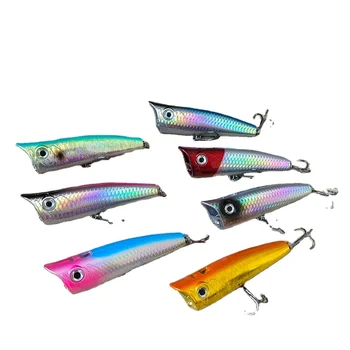 Fishing Popper Big Mouth Minnow Pencil Crank Baits Bass Trout With Hooks Hard Plastic Surface Floating Lure – Minnow – view 2