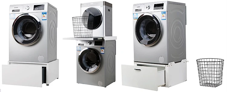 Steel and MDF Stacking Kit Washing Machine Draw Plate Connected Can Put Things on It Laundry Equipment Design