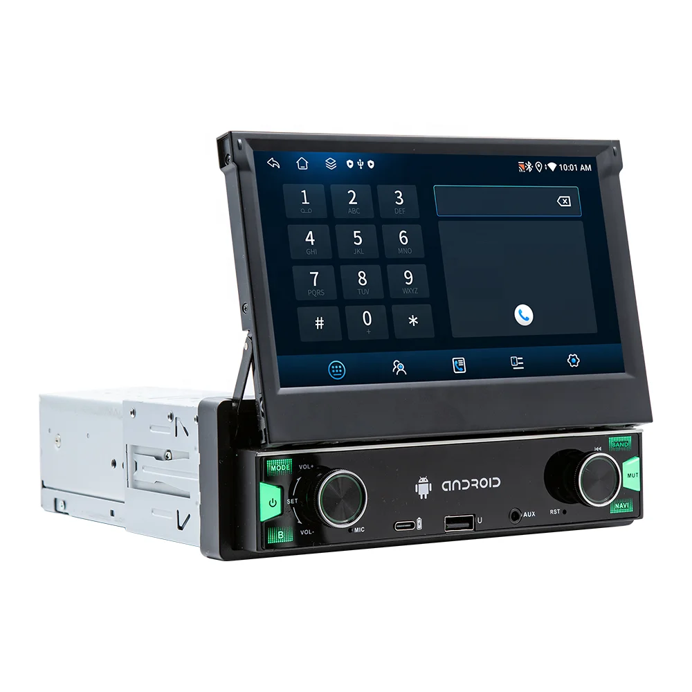 1 DIN Android 12 Reproductor multimedia para automóvil estéreo de