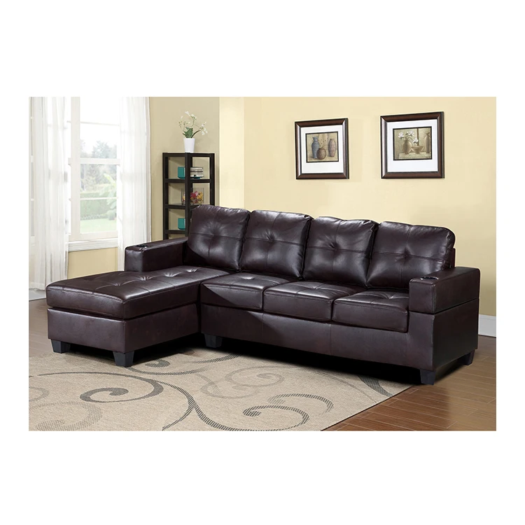 Modern Indoor Living Room 3-Seat Air Leather Sectional Sofa Popular with Extendable Cooling Features Weekly Deals Available