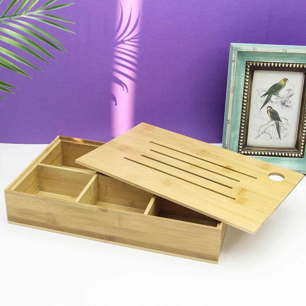 Bamboo Wooden Box For Dry Fruit Empty Gift Storage Box Gift Packaging