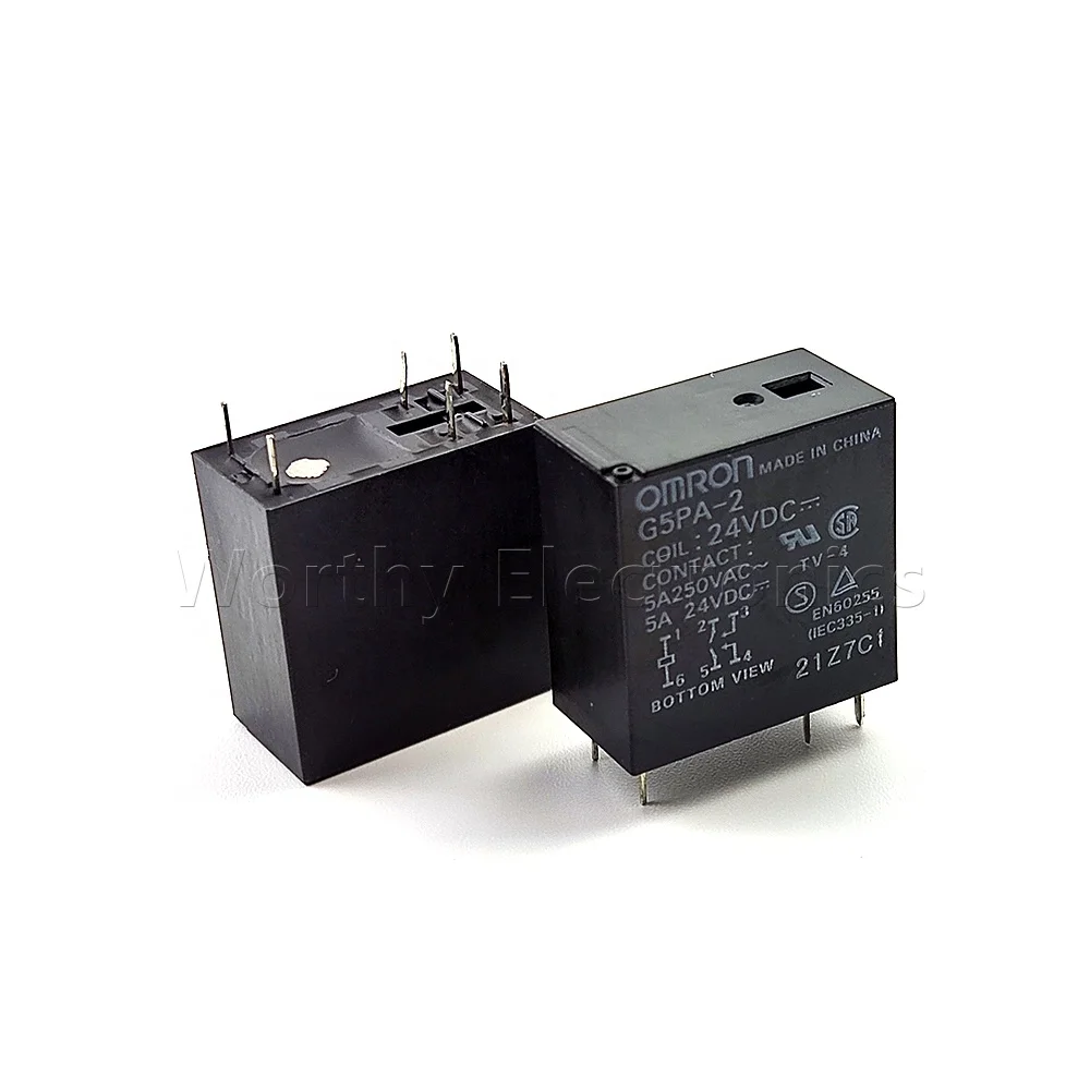 Electrical components electromagnetic power relay 5/12/24V 5A DIP 6pin G5PA-2-24VDC 5/12VDC Center control relay