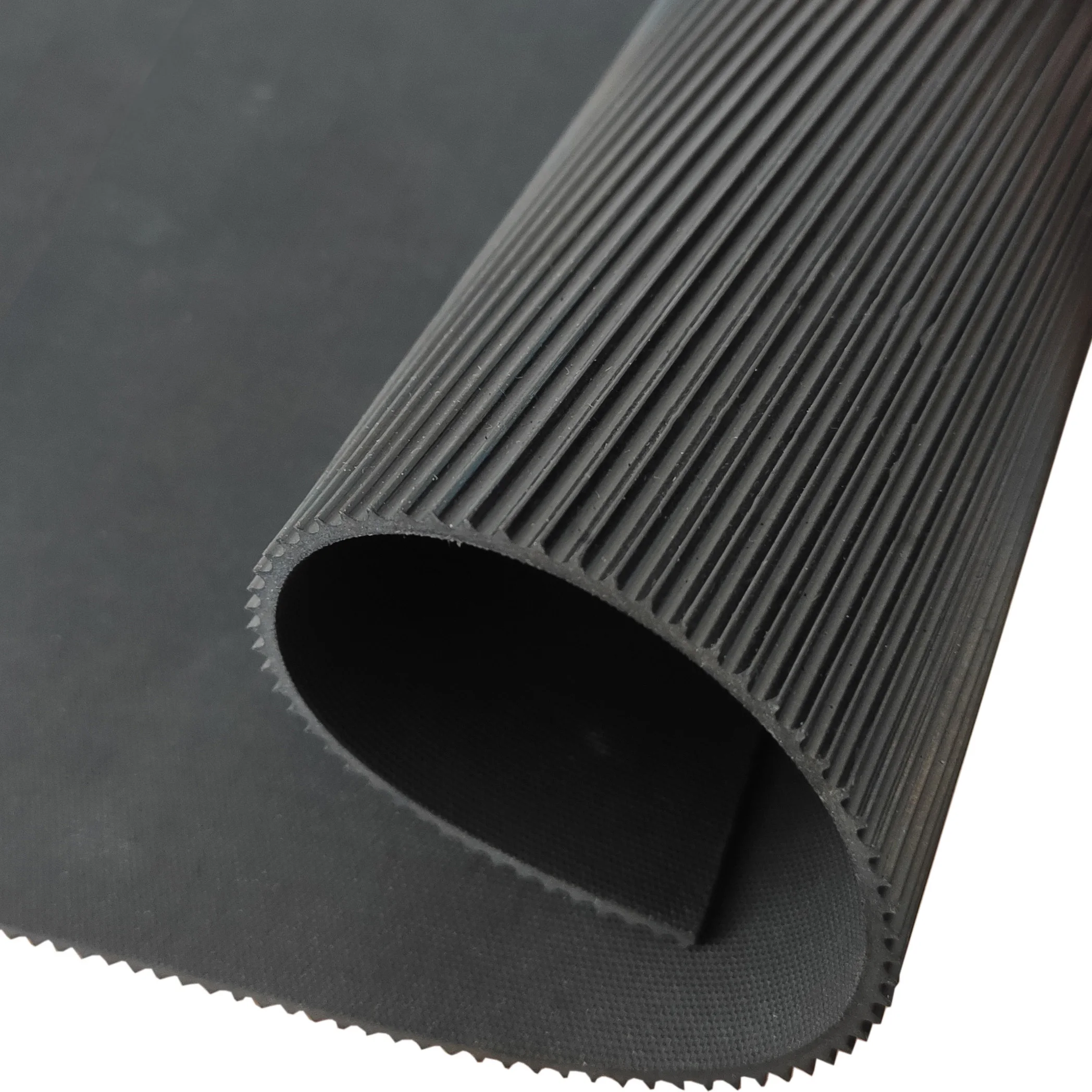Iec61111 Fine Ribbed Electrical Insulation Rubber Matting Dielectric