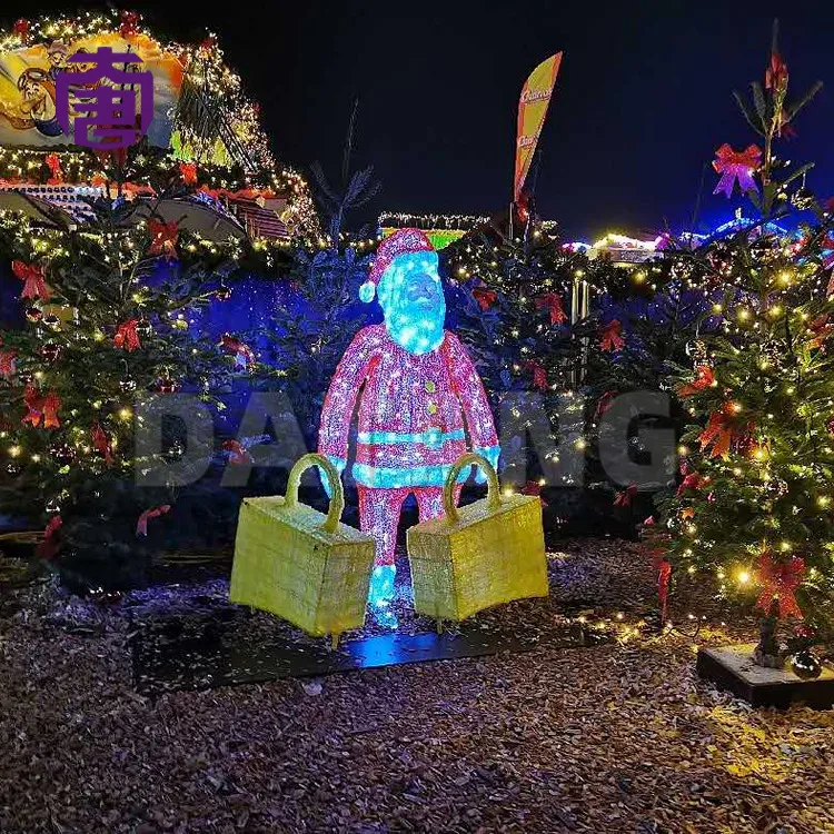 IP65 Waterproof LED 3D Santa Claus Decorative Lights for Outdoor