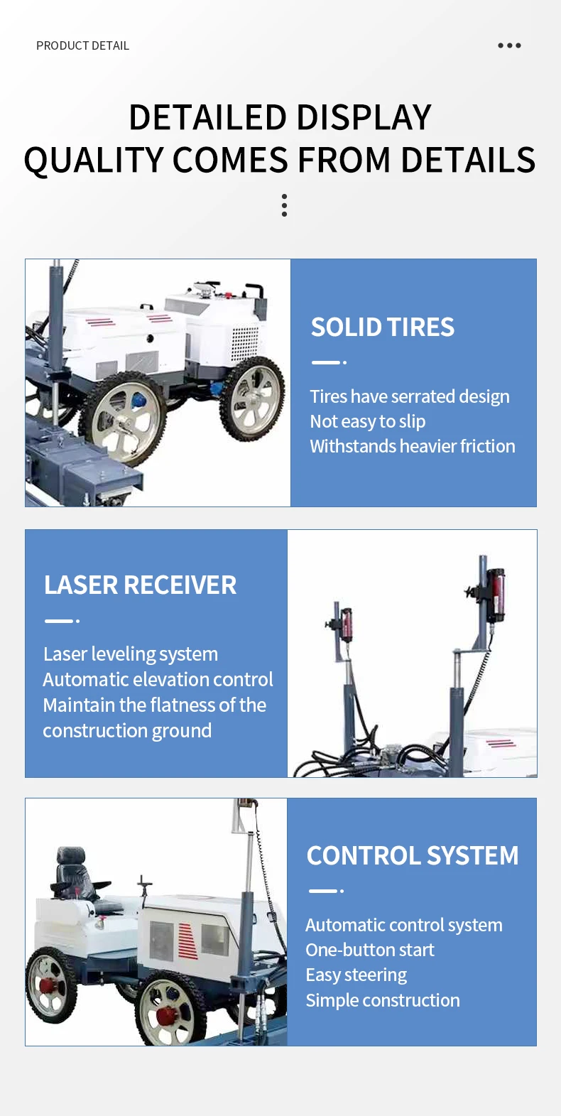 China CE Approved Concrete Laser Screed Automatic Paving Machine