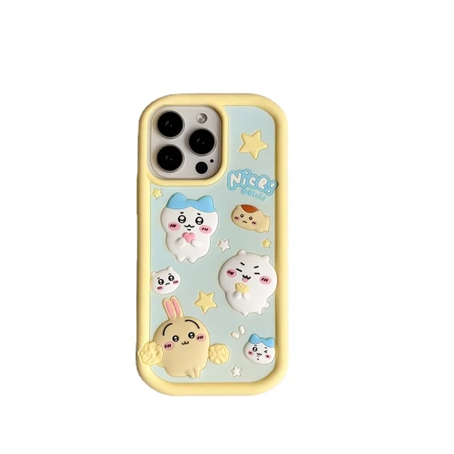 Funny Fashion Full Screen Cartoon Cute  Animal Silicone Shockproof Protective Phone Cover Case For iPhone 12 13 14 15 Pro Max