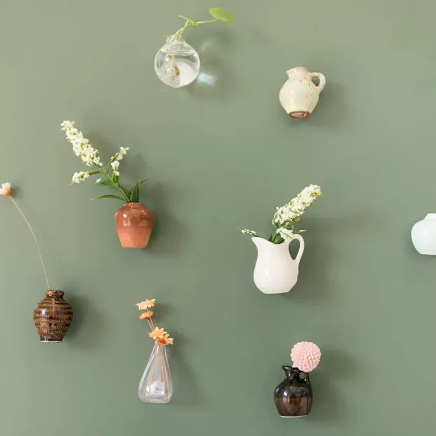 Mini Ceramic Vase Magnet Tiny Finger Flower Pot Dollhouse Micro Miniature Refrigerator Decor