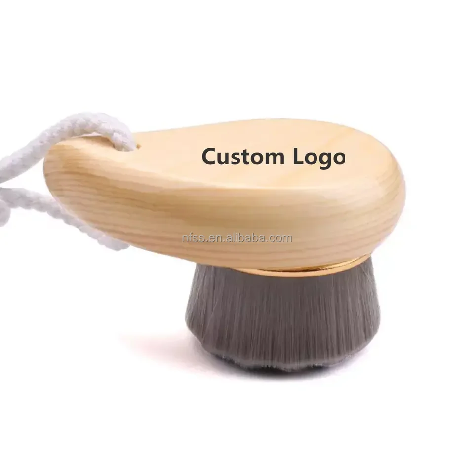  Ft Bamboo Wooden Manual Facial Makeup Soap Cleaner Wash Scrub Massage Cleansing Brushes Cleanser Face Cleaning Brush With Case
