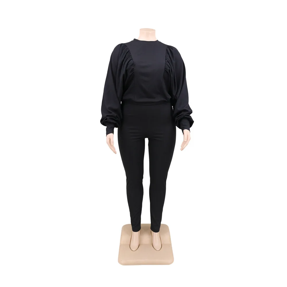 Foma 1423 Fashion Women plus size blouse 5xl batwing sleeve tops black plus size women blouses