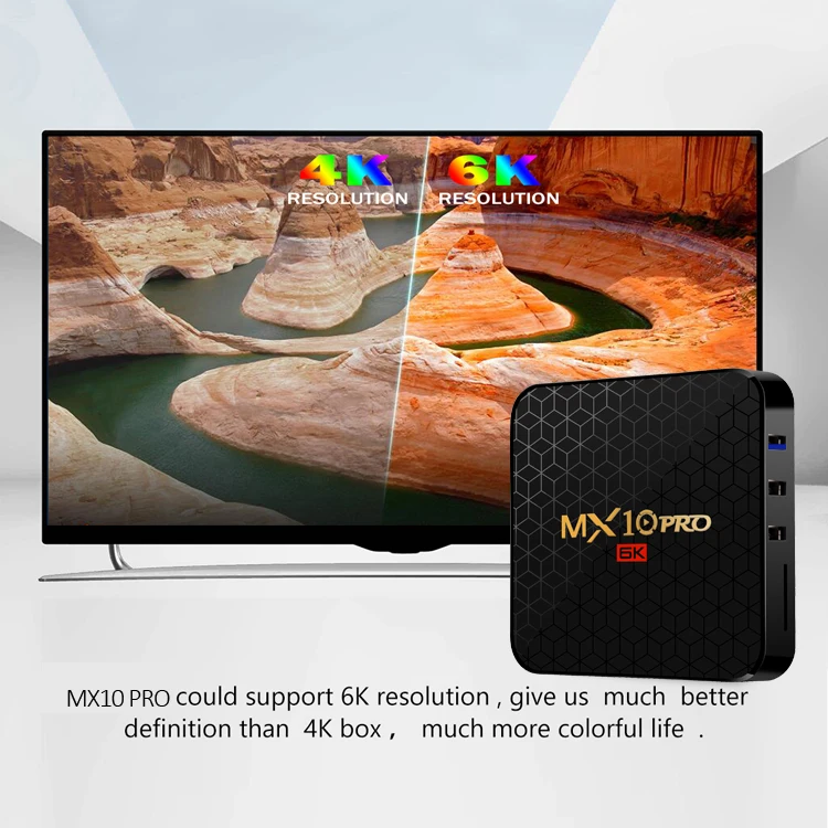Big Promotion Price Android 9.0 Tv Box Allwinner H6 4gb 32gb Tv Box Smart Set Top Box Mx10 Pro