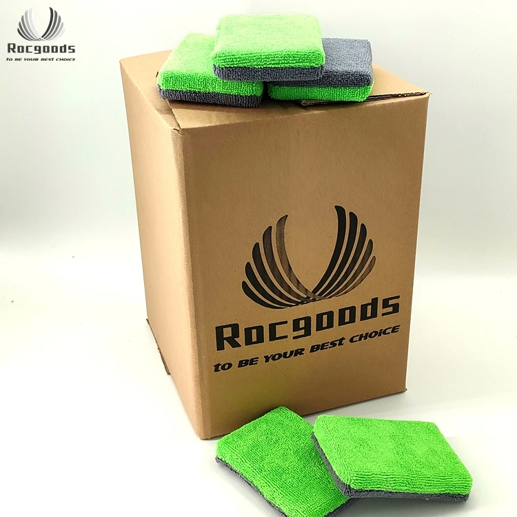 Губка-аппликатор для нанесения керамического покрытия автомобиля из микрофибры и замши