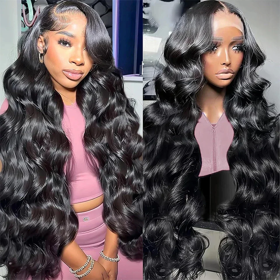 Parrucca frontale in pizzo ondulato da 40 pollici, capelli umani 13X4, densità 250, parrucche frontali in pizzo Remy brasiliano per donne_voghion.com