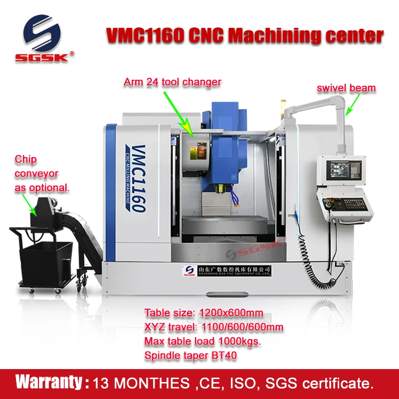 Cnc Milling Machine Center Cnc Metal Machining Center Mitsubishi Controller Vmc Machine VMC850 CNC Vmc Machine Price