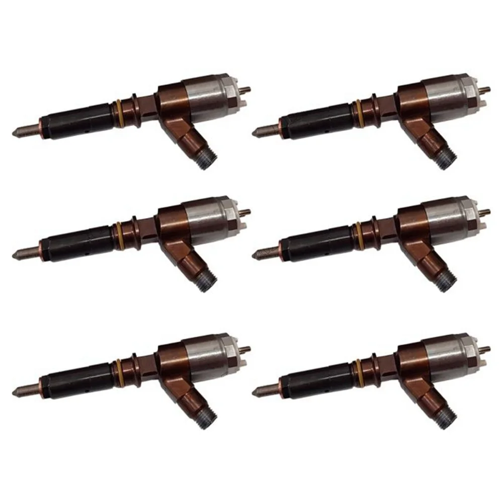 6 PCS Fuel Injector 276-8290 293-9590 for Caterpillar CAT Engine C6.6 Loader 938H 963D 2