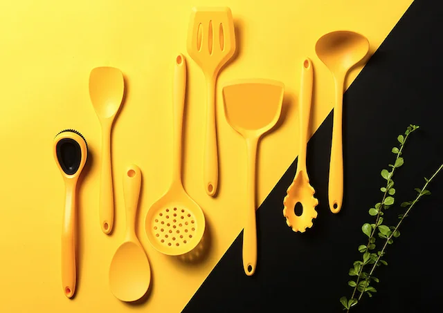 Yellow 9Pcs Silicone Utensils Set – INHAPPYKITCHEN