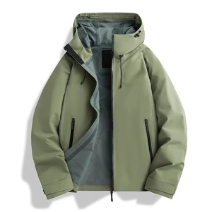 Three Layer Breathable Zipper Rainproof Winter Outdoor Hardshell Jacket Stand Fully Seam Taped Seamless Waterproof for