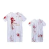 Bata de hospital para adultos manchada de sangre