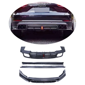 Carbon fiber front lip rear diffuser and side skirts for Porsche cayenne 9Y0 cmst style carbon fiber parts for new cayenne 9Y0