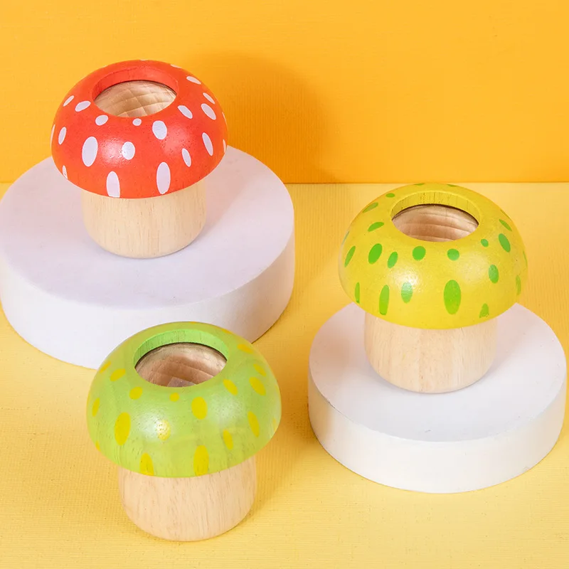 Новинка, креативные детские игрушки HOYE, грибы, калейдоскоп, Классический Деревянный калейдоскоп, детская игрушка, Деревянный калейдоскоп