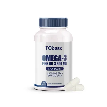 Customized Label and Logo  Omega Capsules Rich in DHA to Improve Muscle Recovery and Nutrient Absorption for Adults