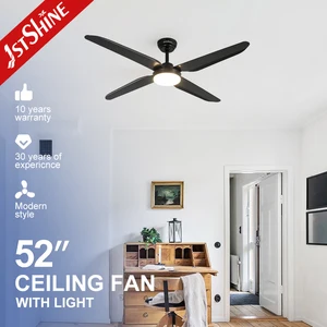 1stshine LED Ceiling Fan Manufacturer Hot Designer Plastic Smart Remote Control Ceiling Fan with LED Light