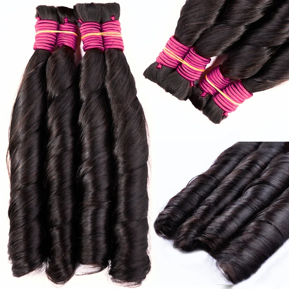 Capelli umani ondulati naturali, sfusi, senza trama, boho, trecce, intrecciati, ricci, corpo ondulato sciolto_voghion.com